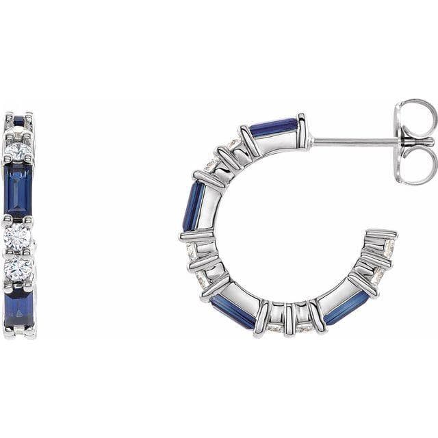 14K W NS & 1/2 CTW ND Earrings