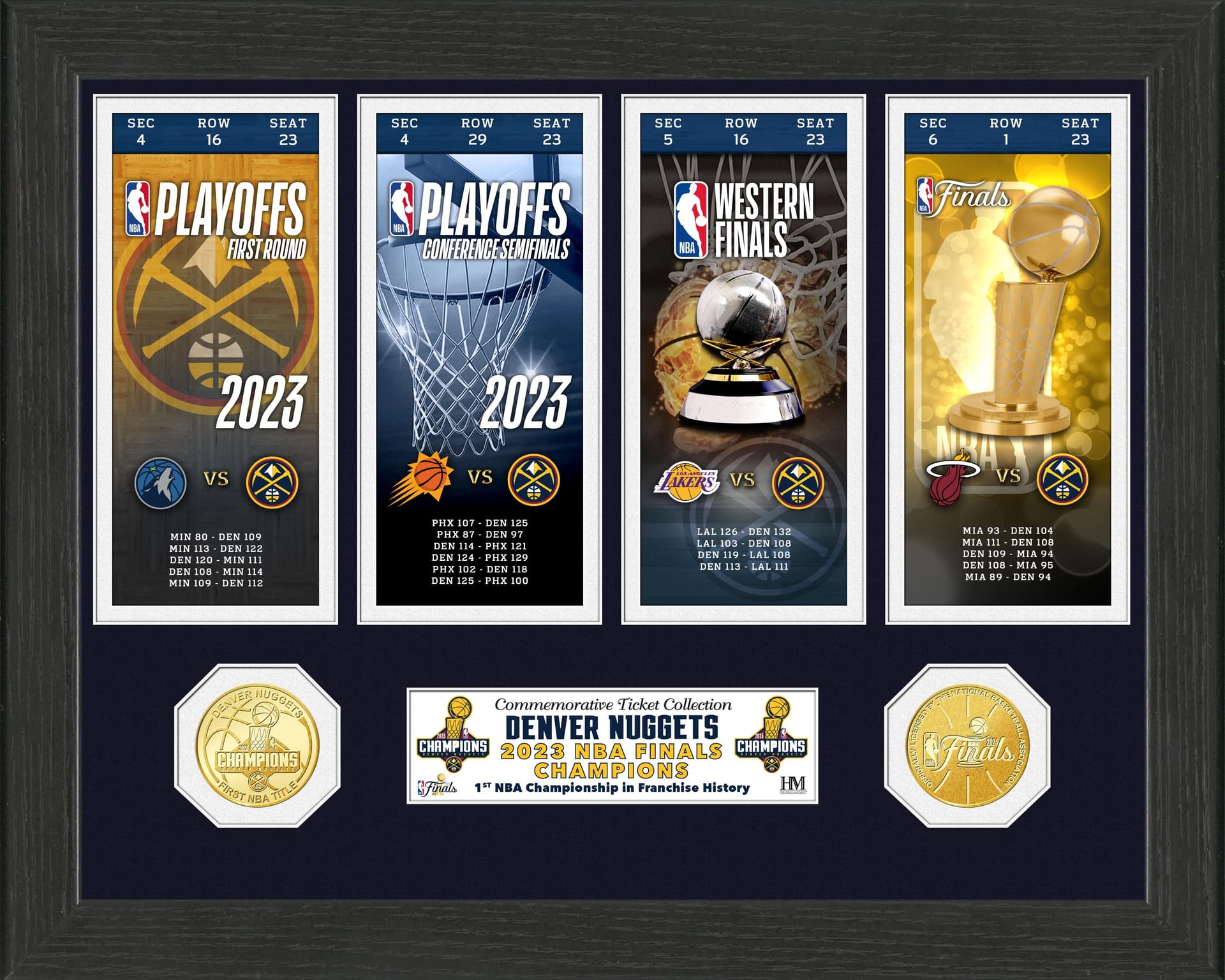 Denver Nuggets 2023 NBA Champions Ticket Mint