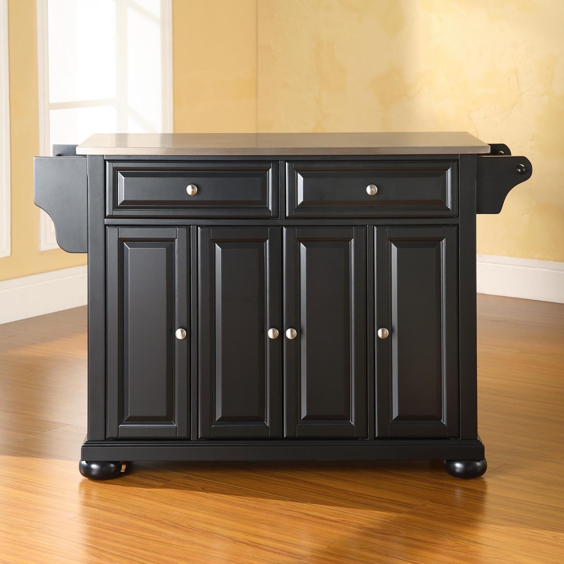 Alexandria Stainless Steel Top Full Size Kitchen Island/Cart