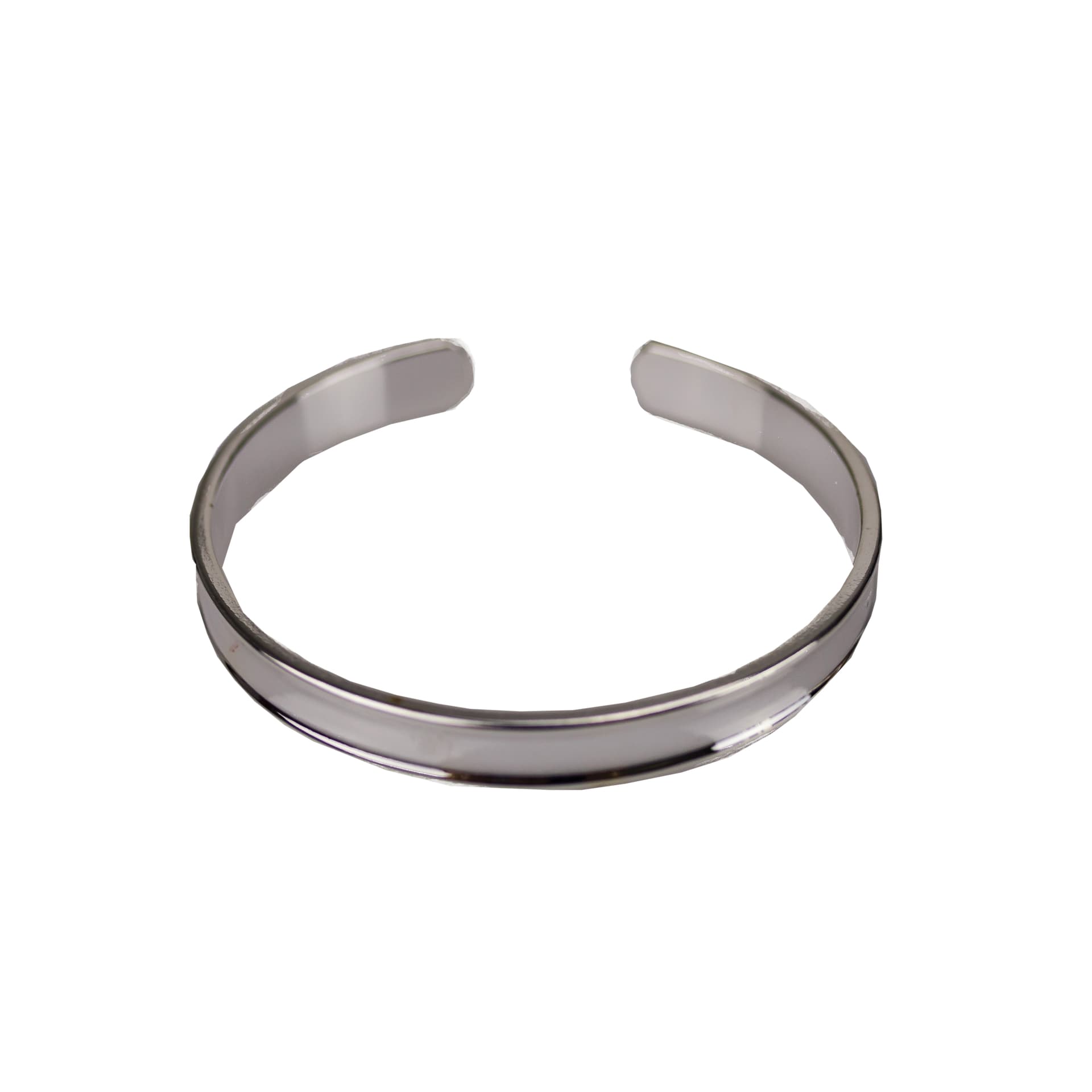 7mm Sterling Silver Plated Bangle Bracelet