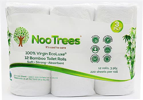 Bamboo Toilet Paper, 12 Rolls – Plastic Free Packaging