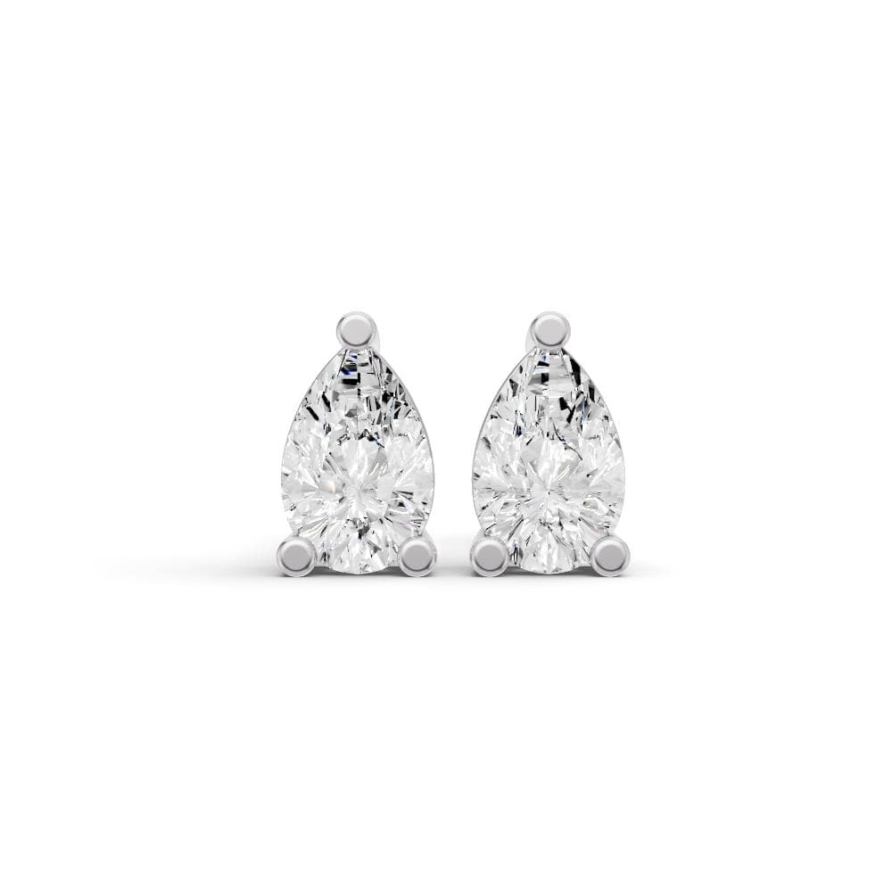 Pear Lab Diamond Solitaire Earrings Size 0.5 CTW