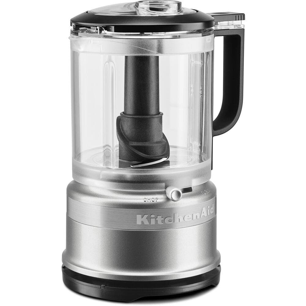 5-Cup Food Chopper with Multi-Purpose Blade and Whisk Accessory, Contour Silver