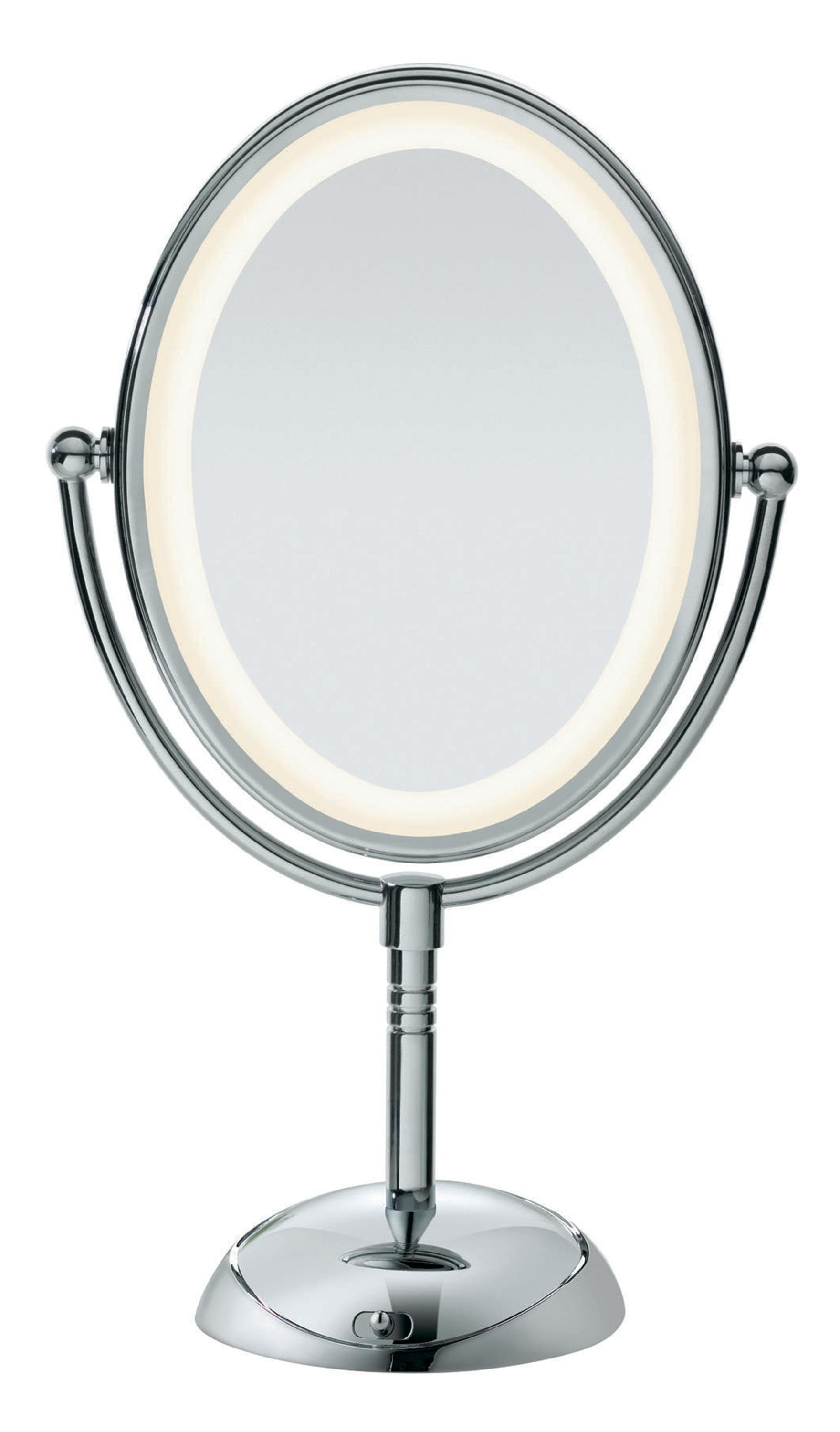 Oval LED Lifetime Lighting Double-Sided Mirror