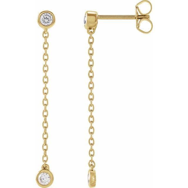 14K Y 1/4 CTW LB GRN DIA Earrings