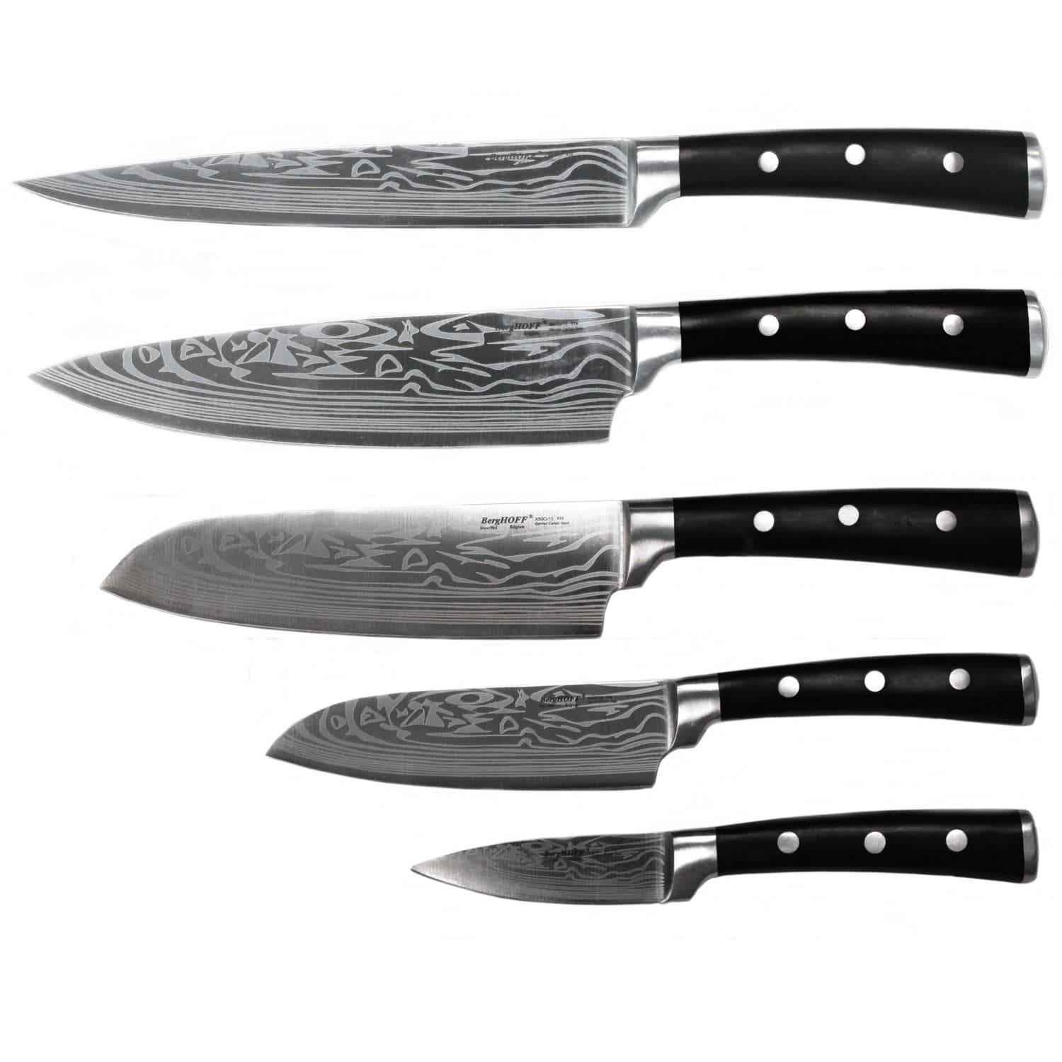 Antigua 5pc Cutlery Set with Mahogany Colored Wooden Case