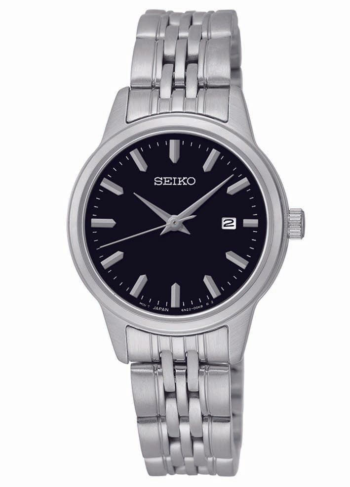 Ladies PRIME Analog Silver Case Black Dial