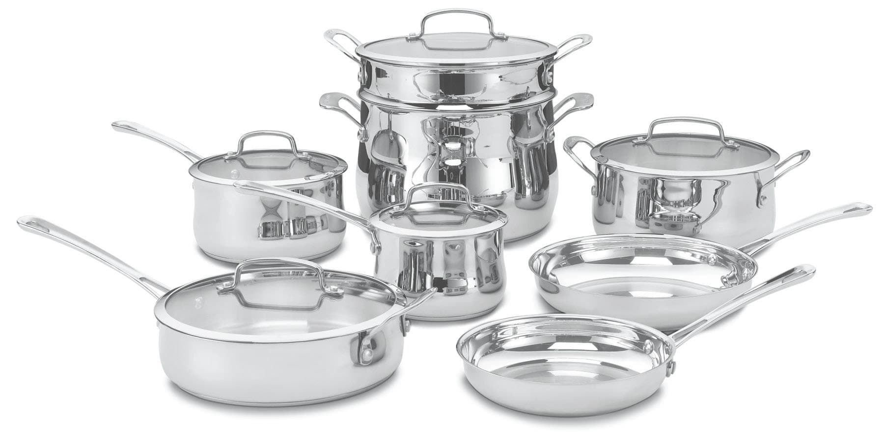 Contour Stainless Steel Cookware Set - 13pc
