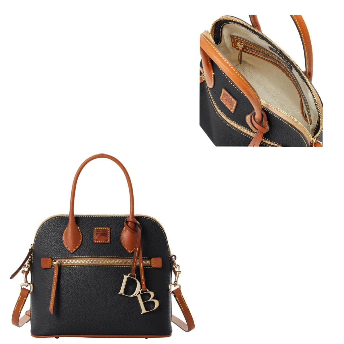 Pebble Grain Domed Satchel