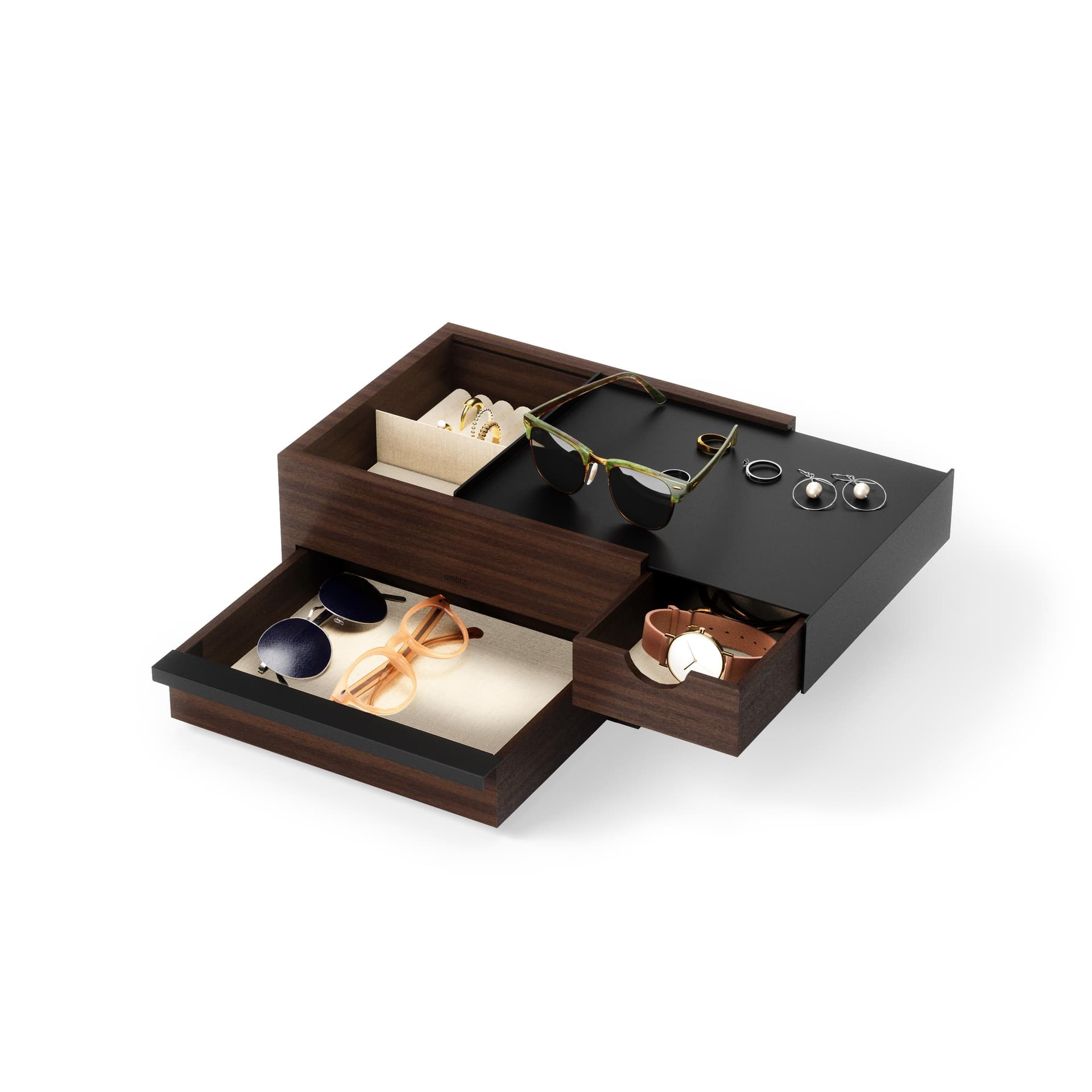 Stowit Storage Box Blk/Wal
