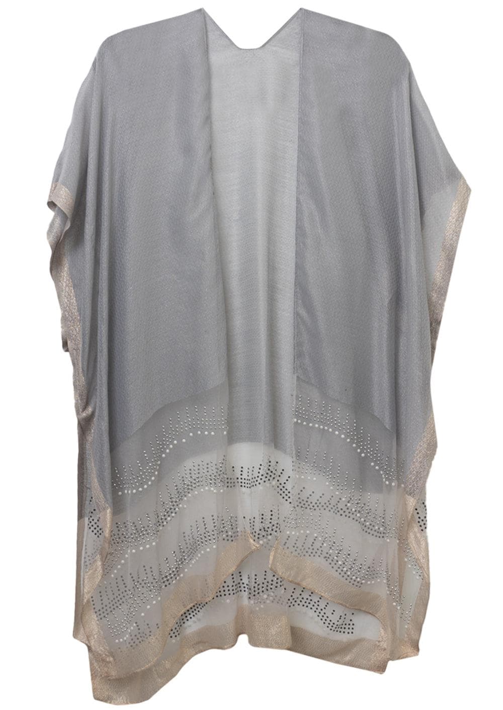 Two Tone Kimono with Pearls And Stones