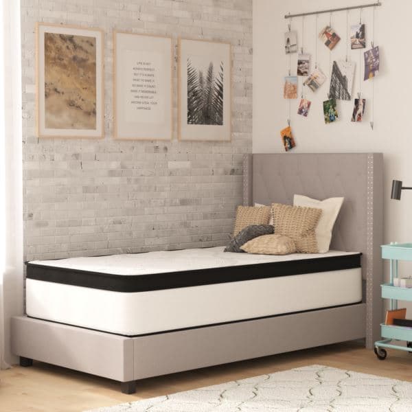 12" Hybrid Firm Pocket Spring Mattress, King Mattress in a Box-Premium Mattress