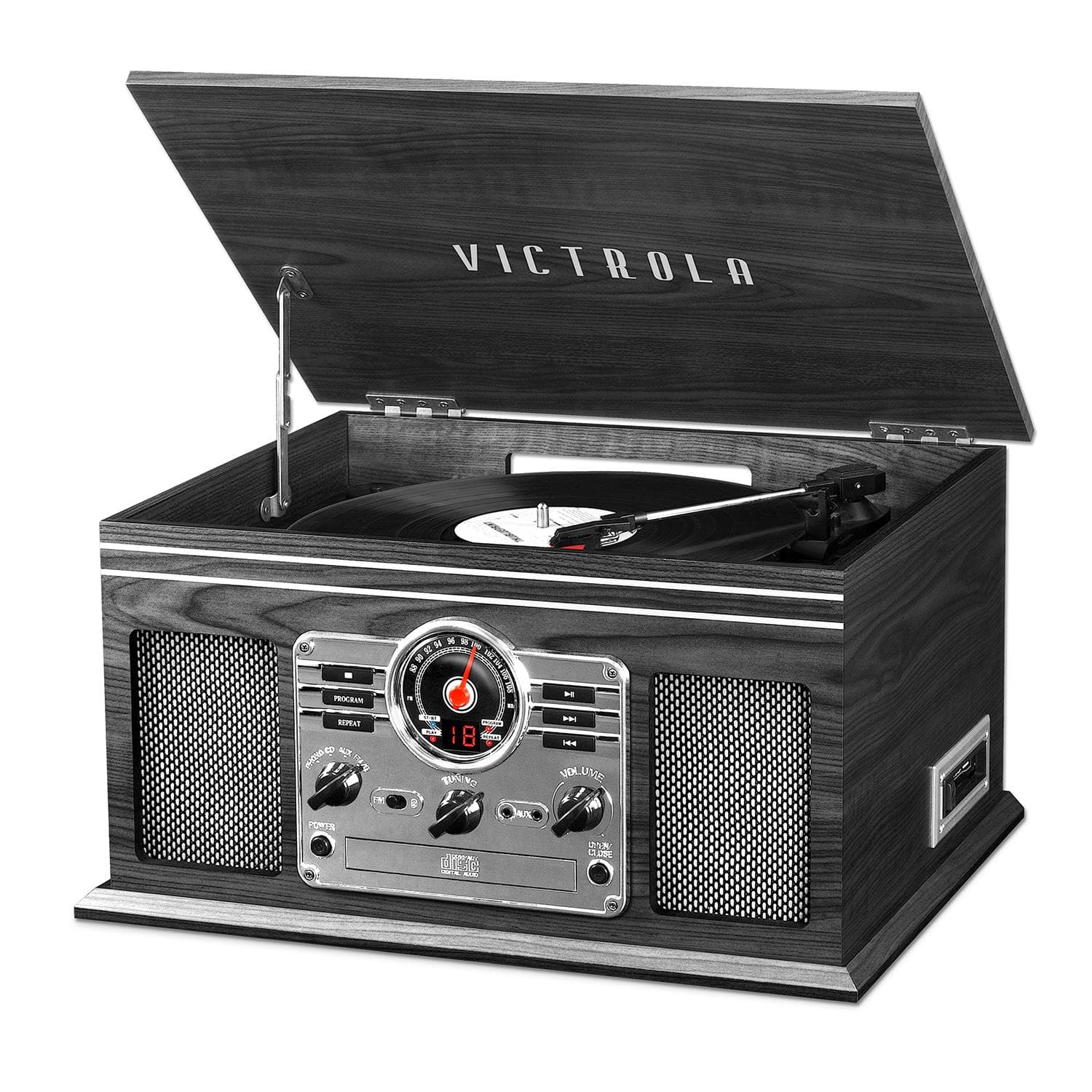 Wooden 6-In-1 Nostalgic Classic Turntable with Bluetooth