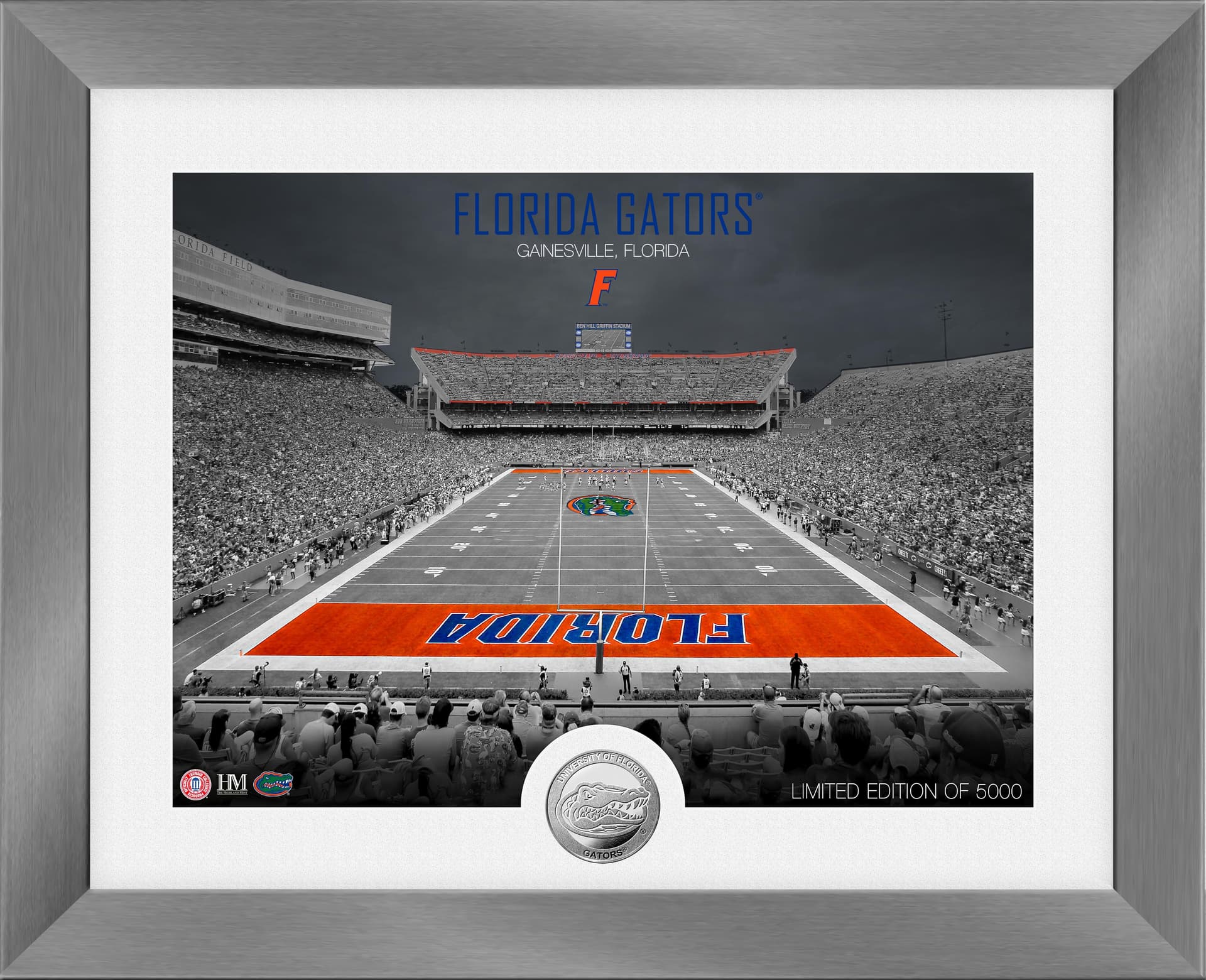 University of Florida Gators Art Deco Stadium Silver Coin