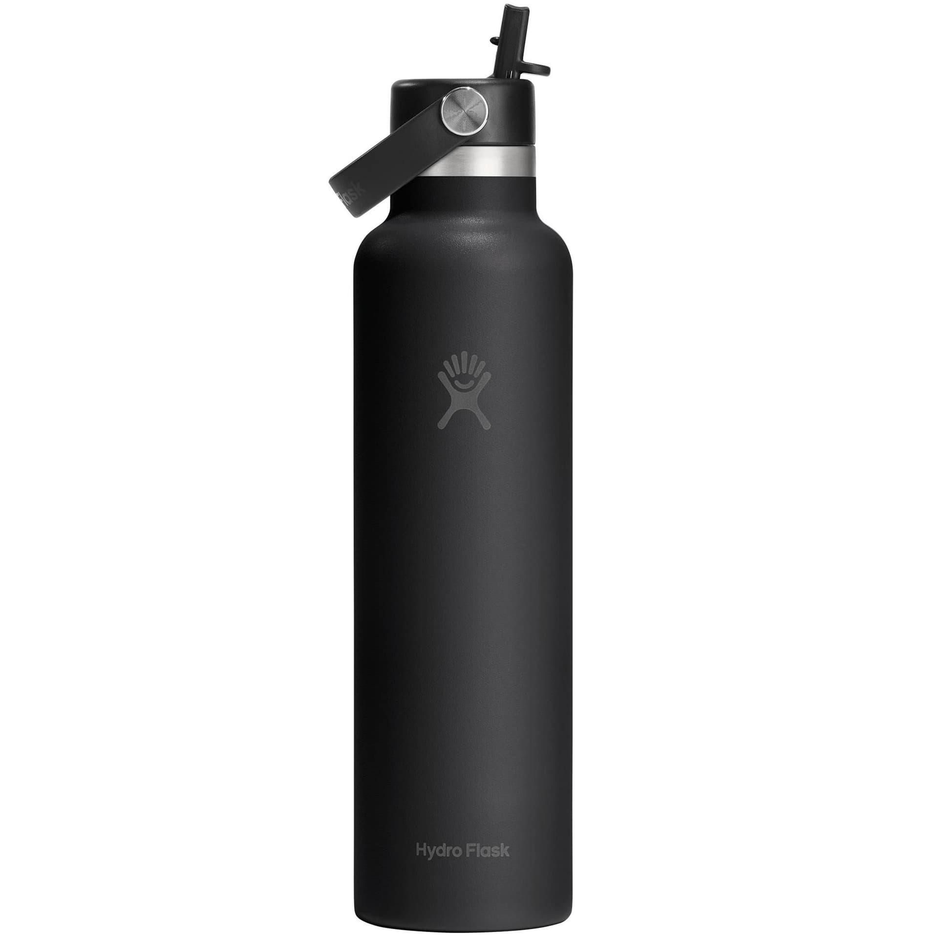 24 oz. Standard Mouth Bottle w/Flex Straw Cap - Black