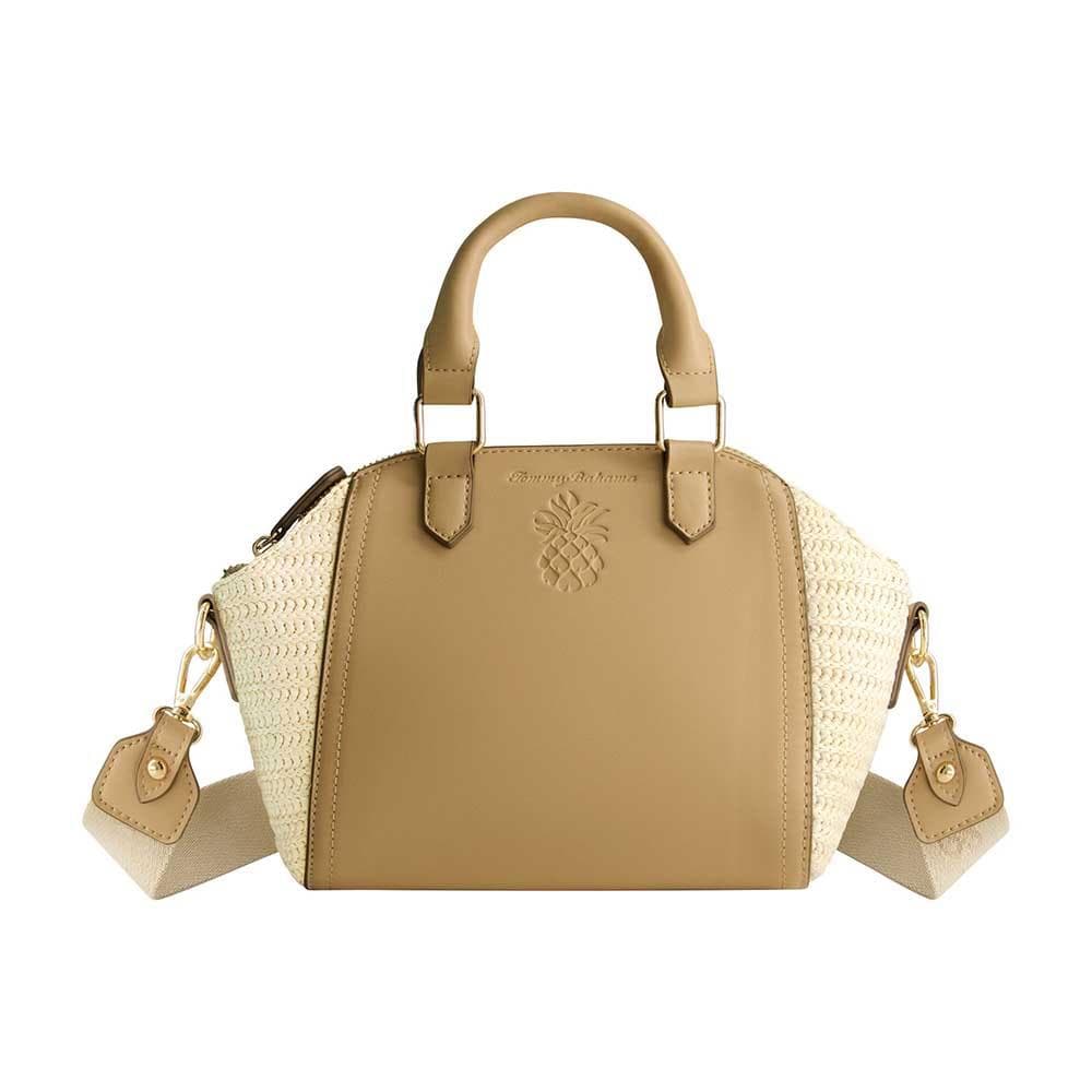 Satchel with Straw Accents Size Mini