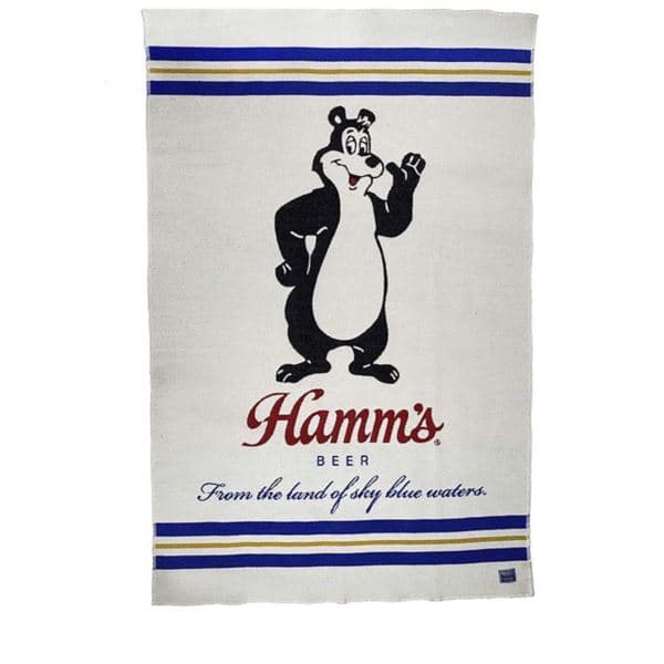 Faribault Mills Hamm's Beer Bear Wool Throw