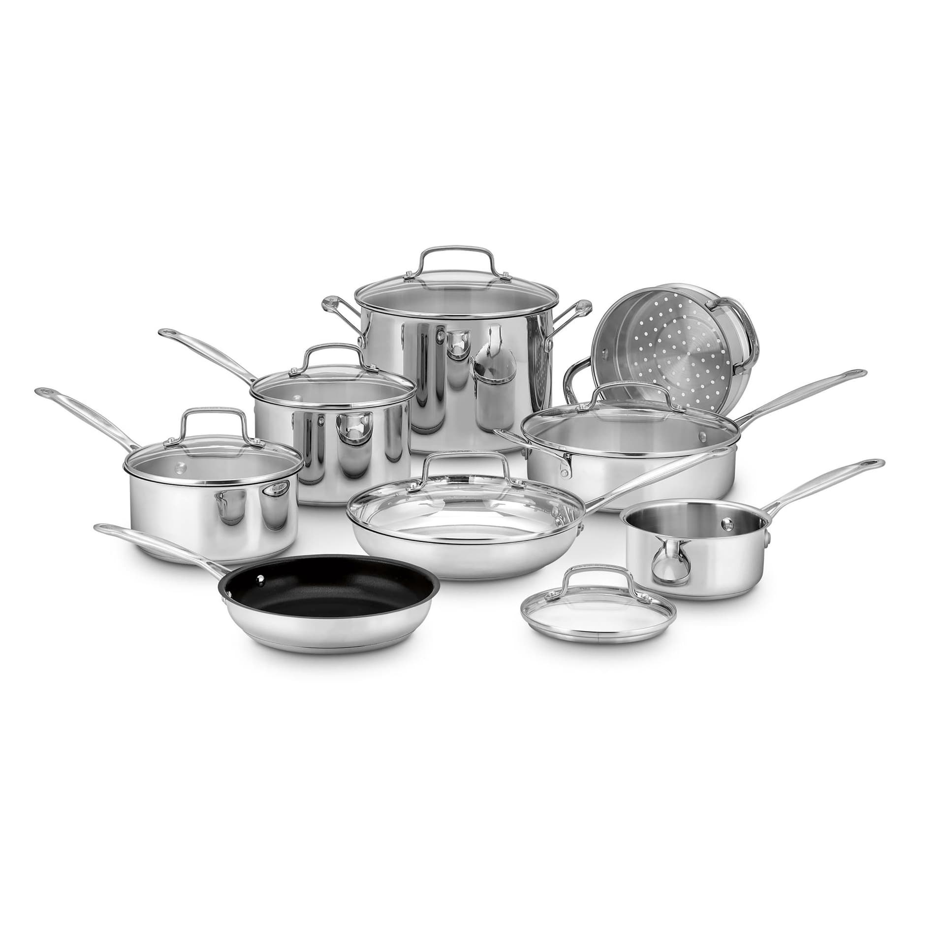 14-Pc Chef's Classic Stainless Cookware Set