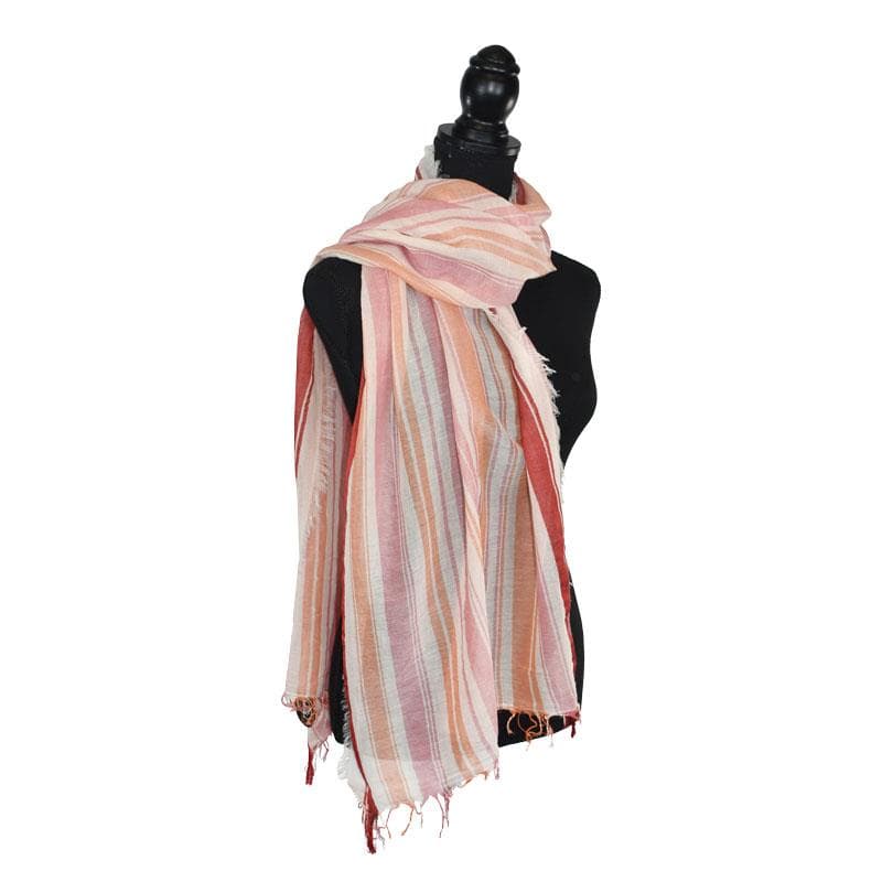 Brighton Striped Cotton Scarf
