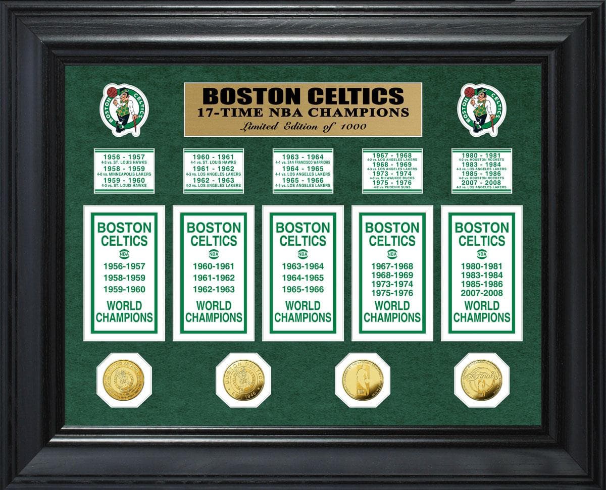 Boston Celtics 17X Champions Deluxe Banner Collection