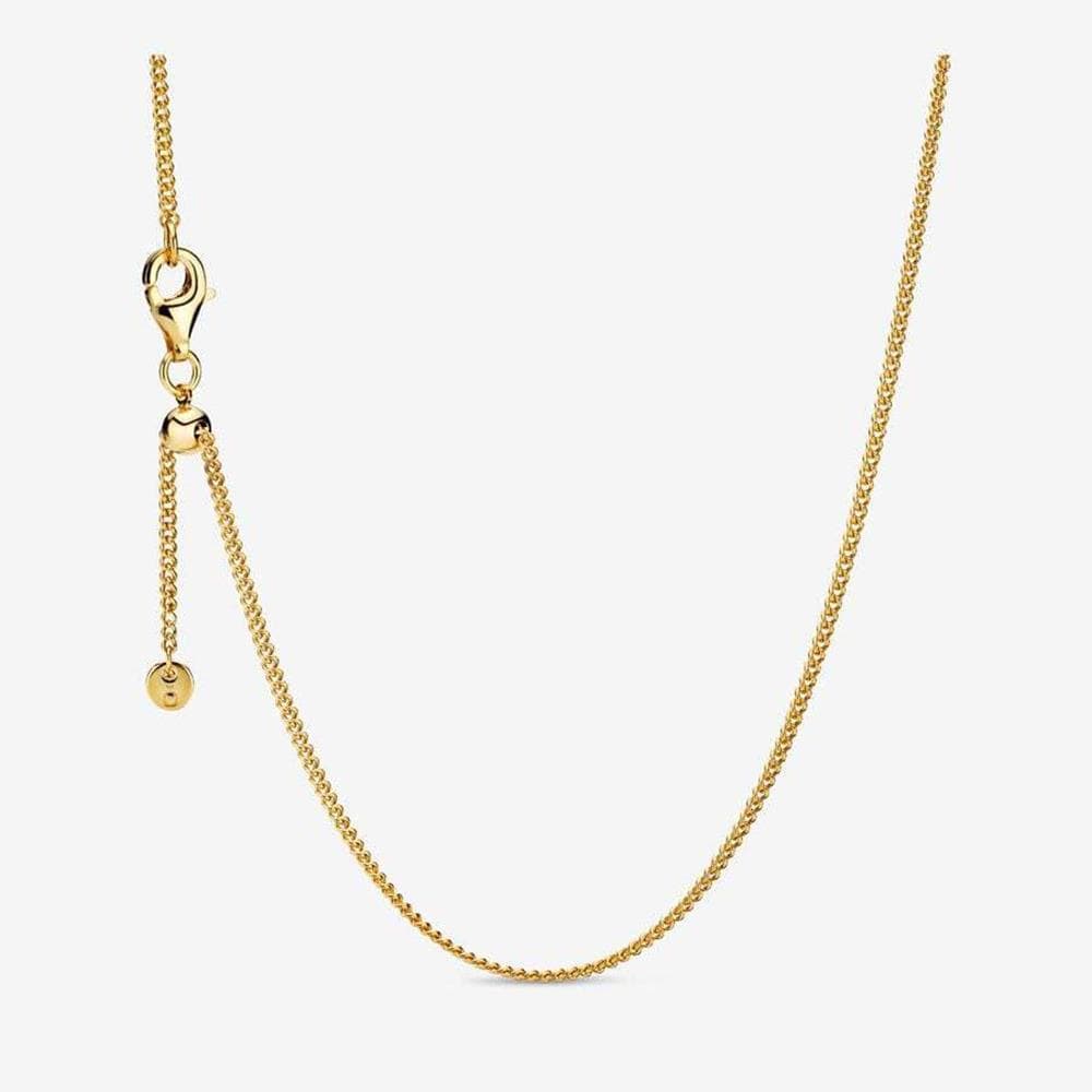 Gold Plated Curb Chain Necklace Size 23.6"