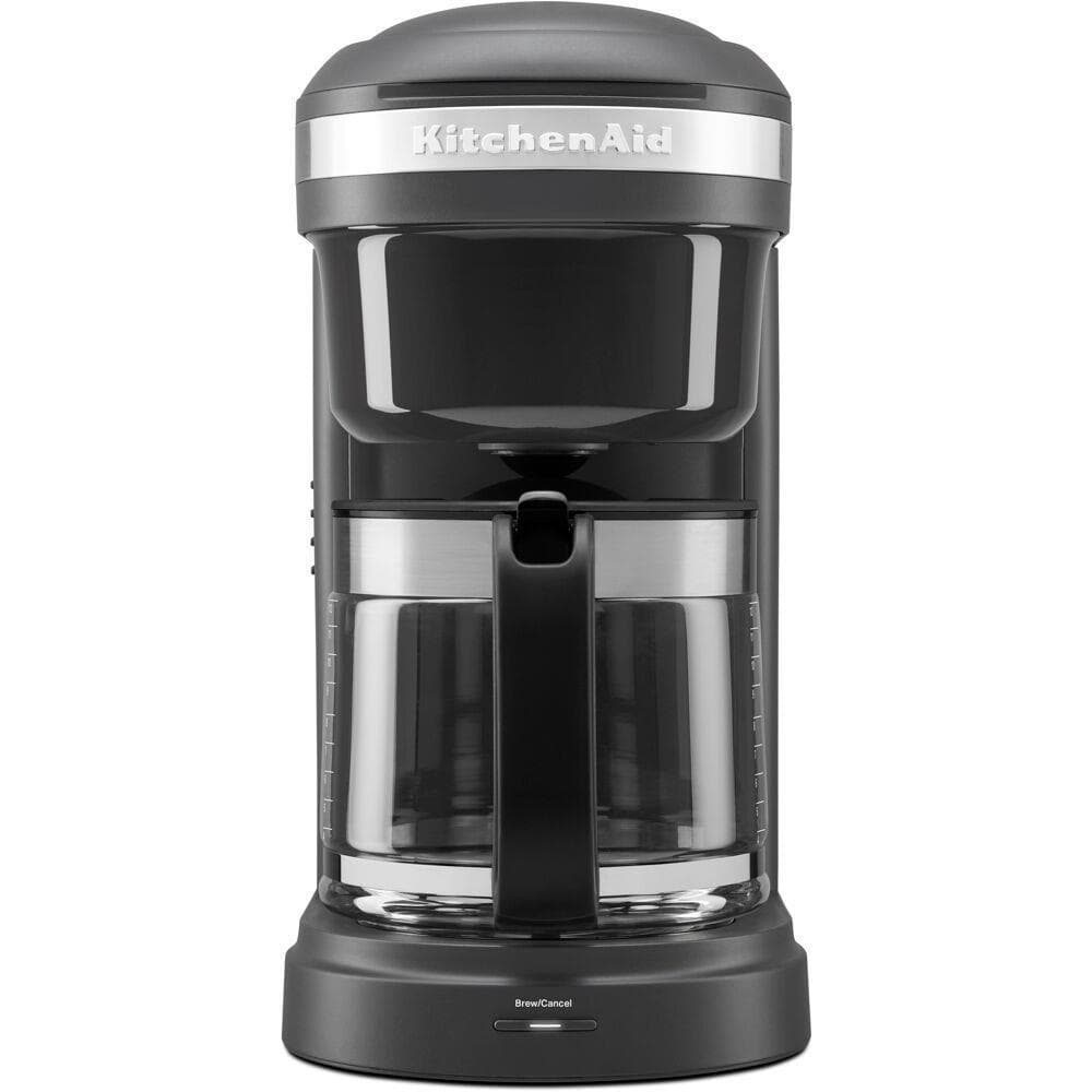 12-Cup Drip Coffee Maker with Spiral Showerhead in Matte Charcoal Gray