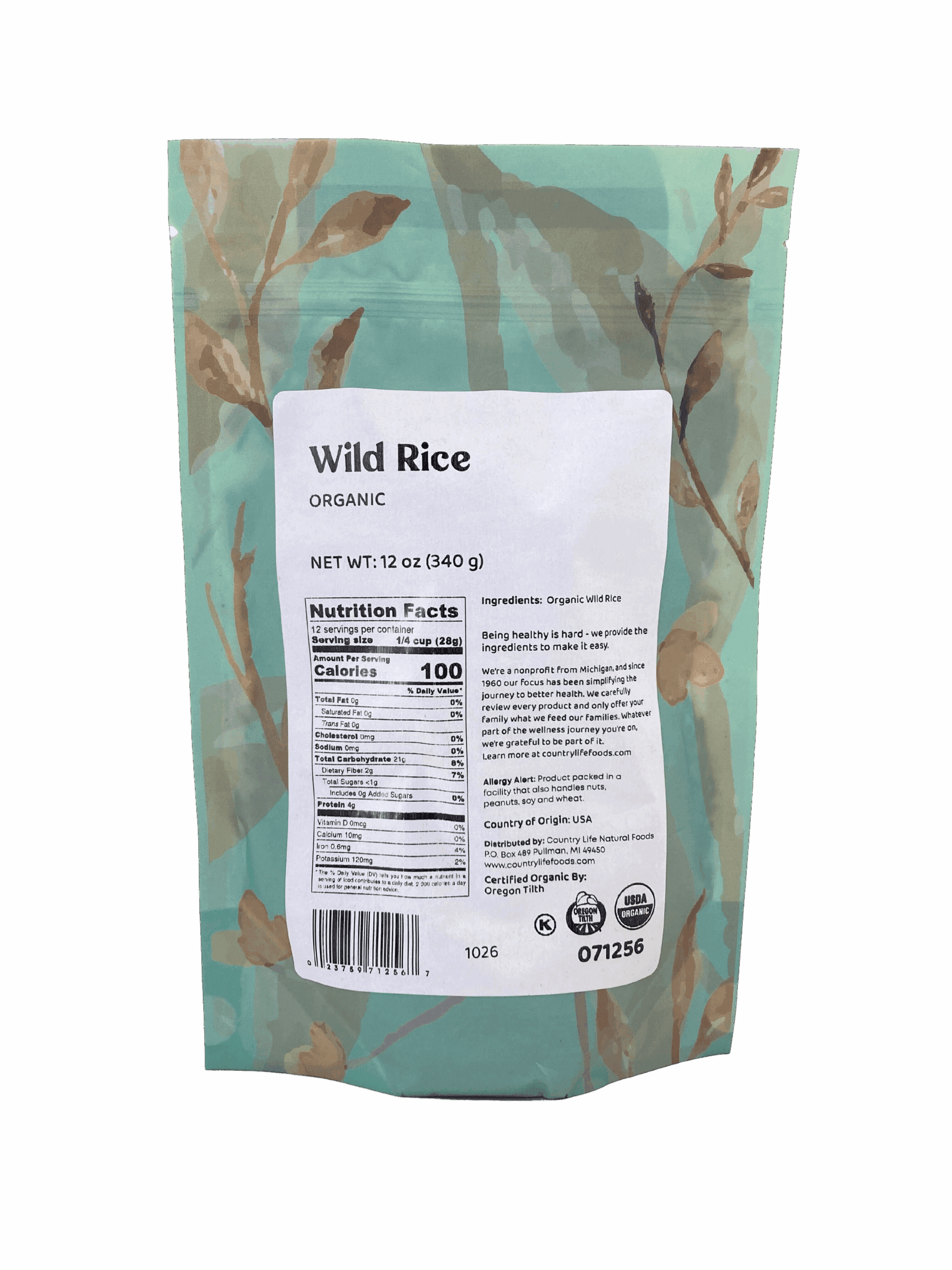 Wild Rice, Organic - Country Life Natural Foods