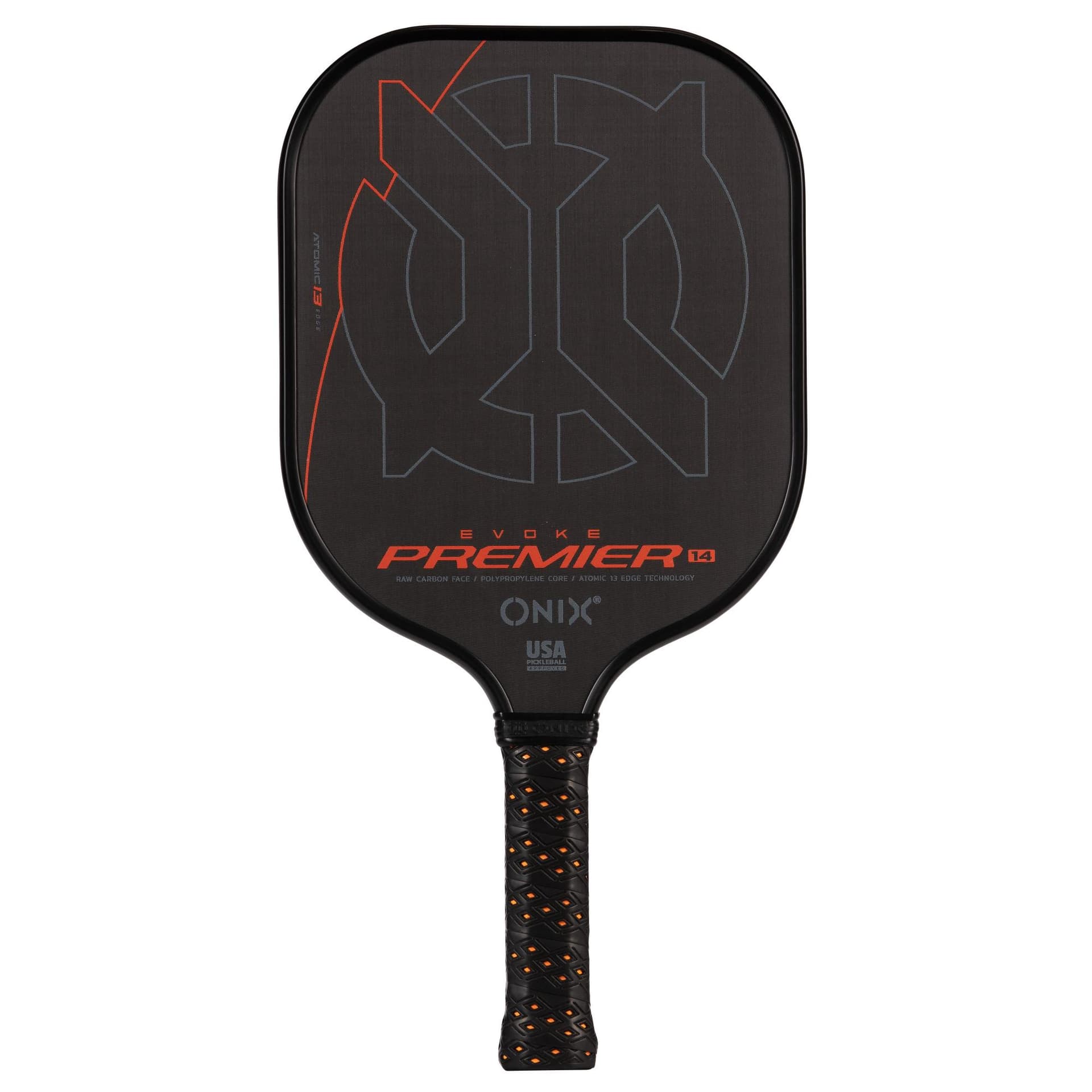 ONIX - Evoke Premier Raw Carbon 14 Pickleball Paddle - Black