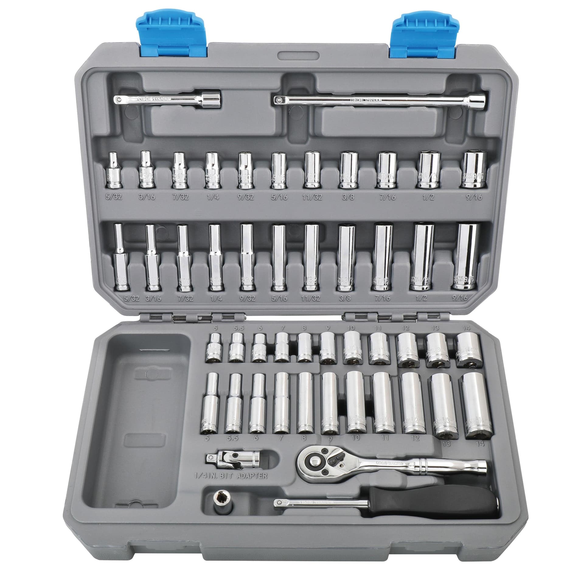 50pc 1/4" Drive Socket Set - SAE and Metric