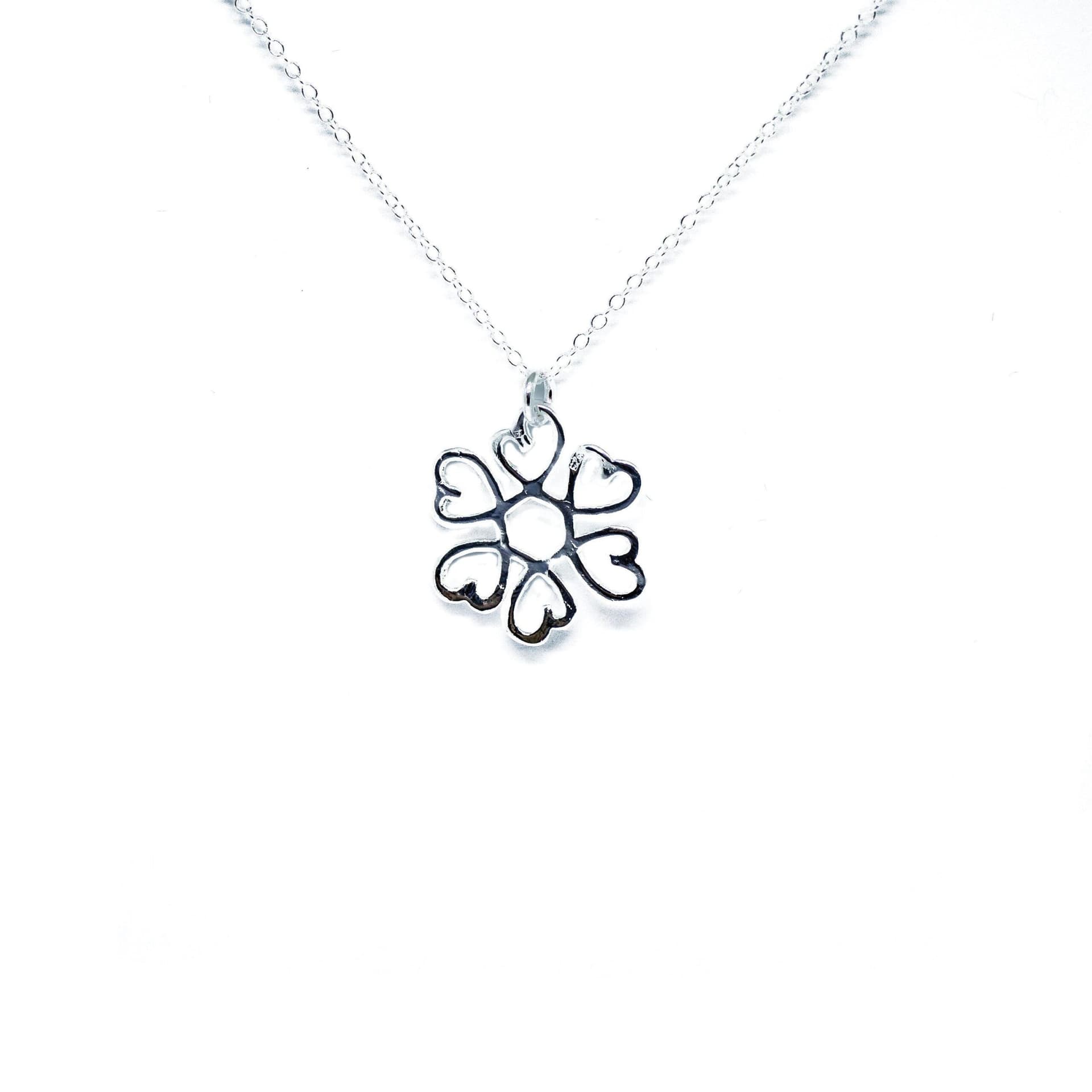 Scrolling Hearts Pendant Necklace
