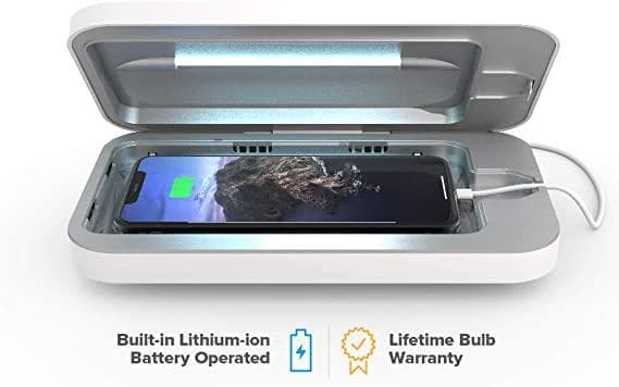 PhoneSoap GO UV Sanitizer/6,000 mAh Power Bank - White