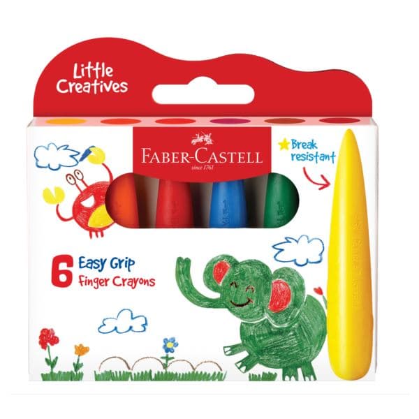 Little Creatives 6ct Easy Grip Crayons