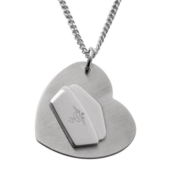 Joyful Sentiments Heart Shaped Nurse's Prayer Pendant Necklace