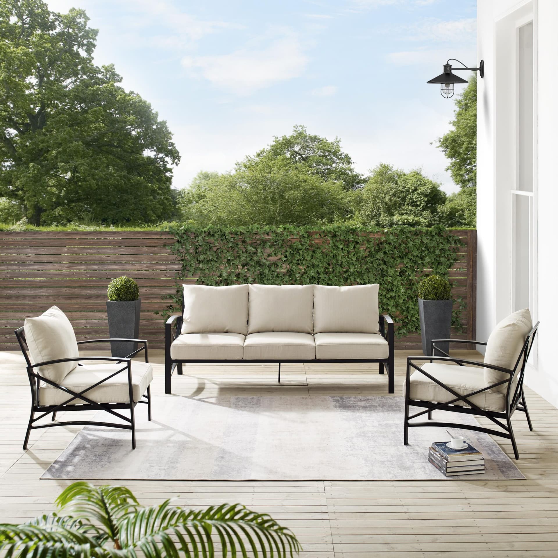 Kaplan 3Pc Outdoor Sofa Patio Furniture Set