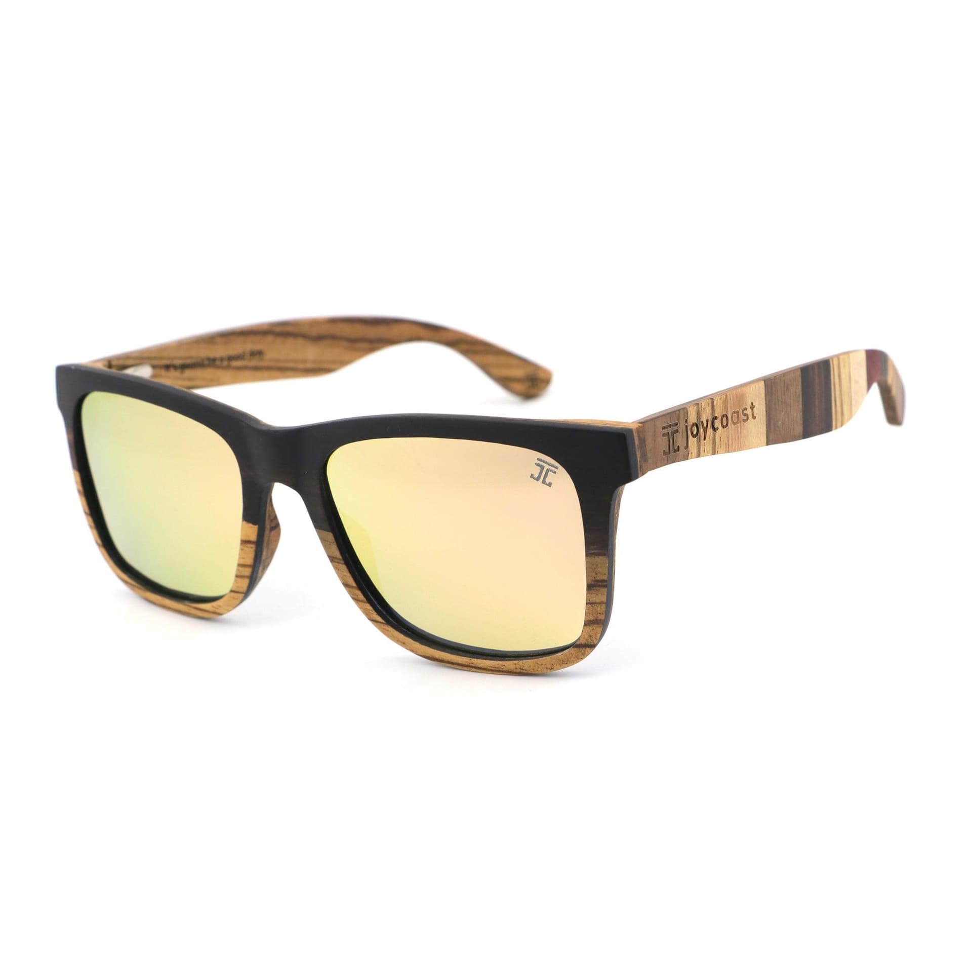 NuFaded - Ebony & Zebrawood Wooden Sunglasses Rose Gold