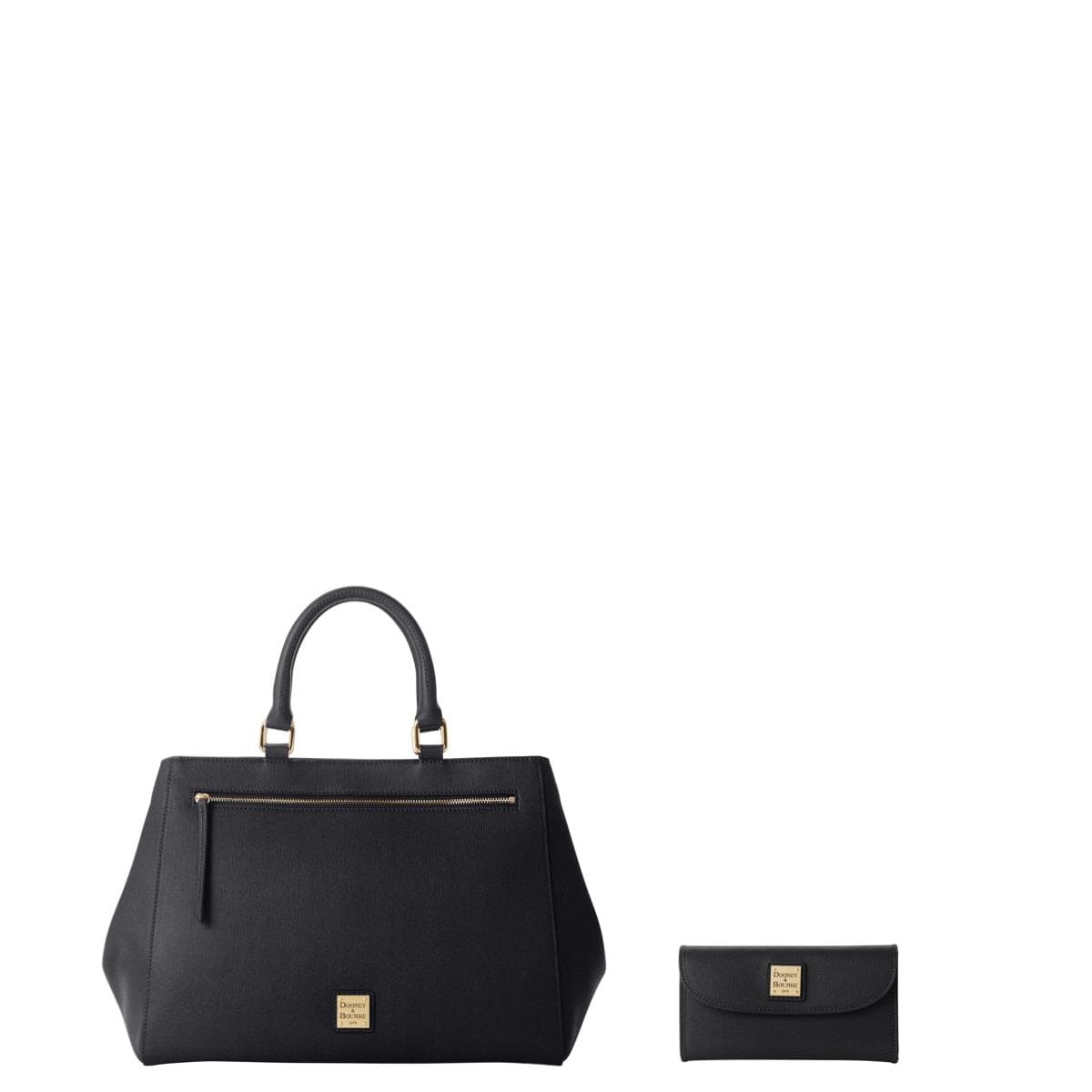 Saffiano Zip Satchel and Continental Clutch Set