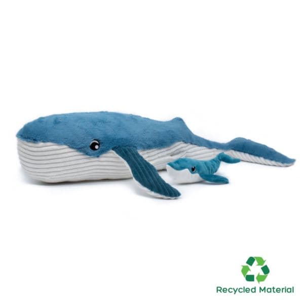 Les Ptipotos Mom & Baby Whale - Blue