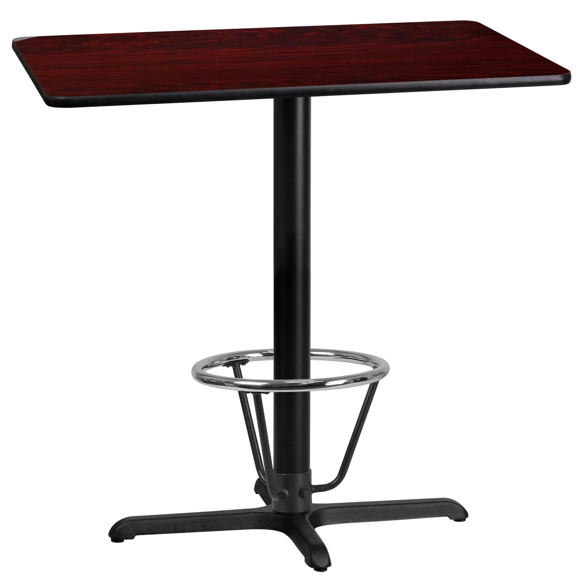 24" x 42" Laminate Table Top & 23.5" x 29.5" Bar Height Base with Foot Ring