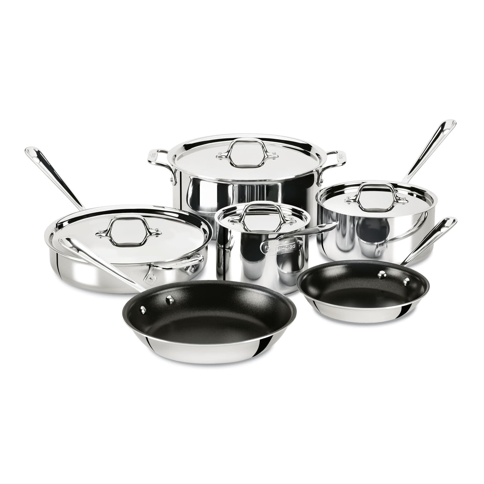 D3 Stainless Steel Non-Stick 10-Piece Cookware Set