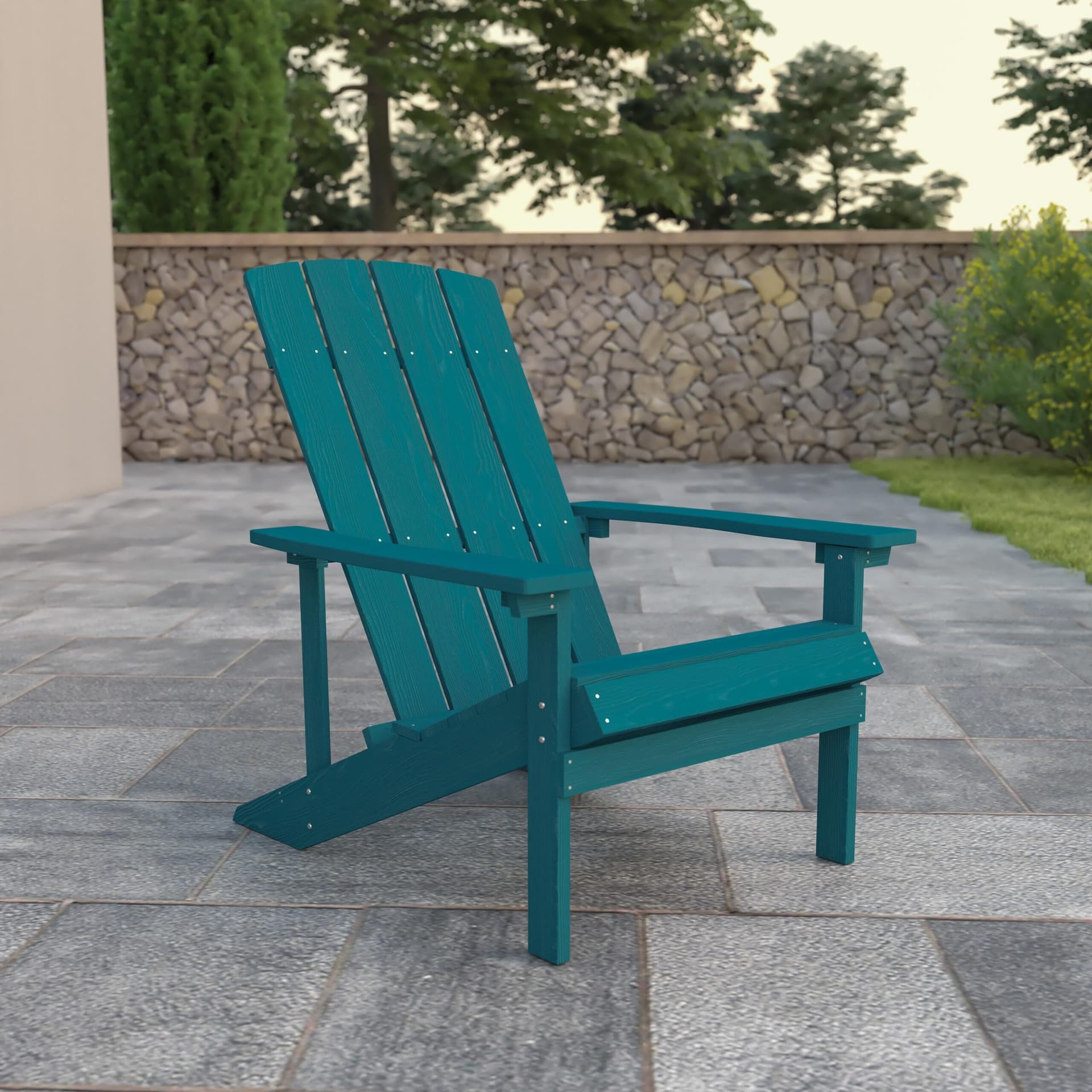 Outdoor Sea Foam All-Weather Poly Resin Wood Adirondack Chair