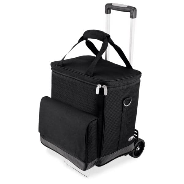 Cellar Wine Cooler with Trolley - Black with Gray Accents