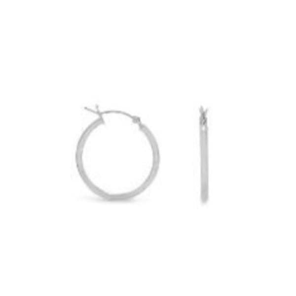 Sterling Silver Tube Hoops