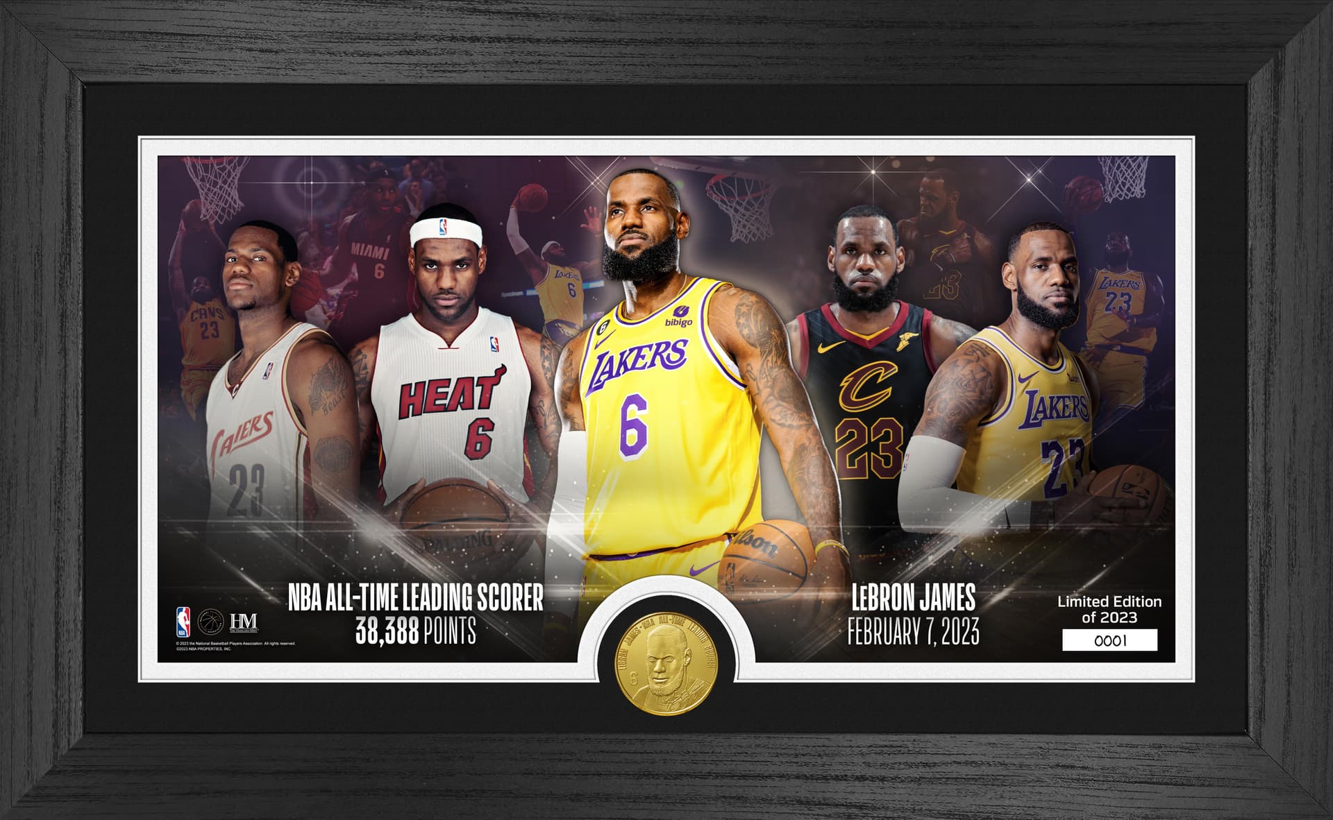 Lebron James All-Time Leading Scorer Bronze Photo Mint