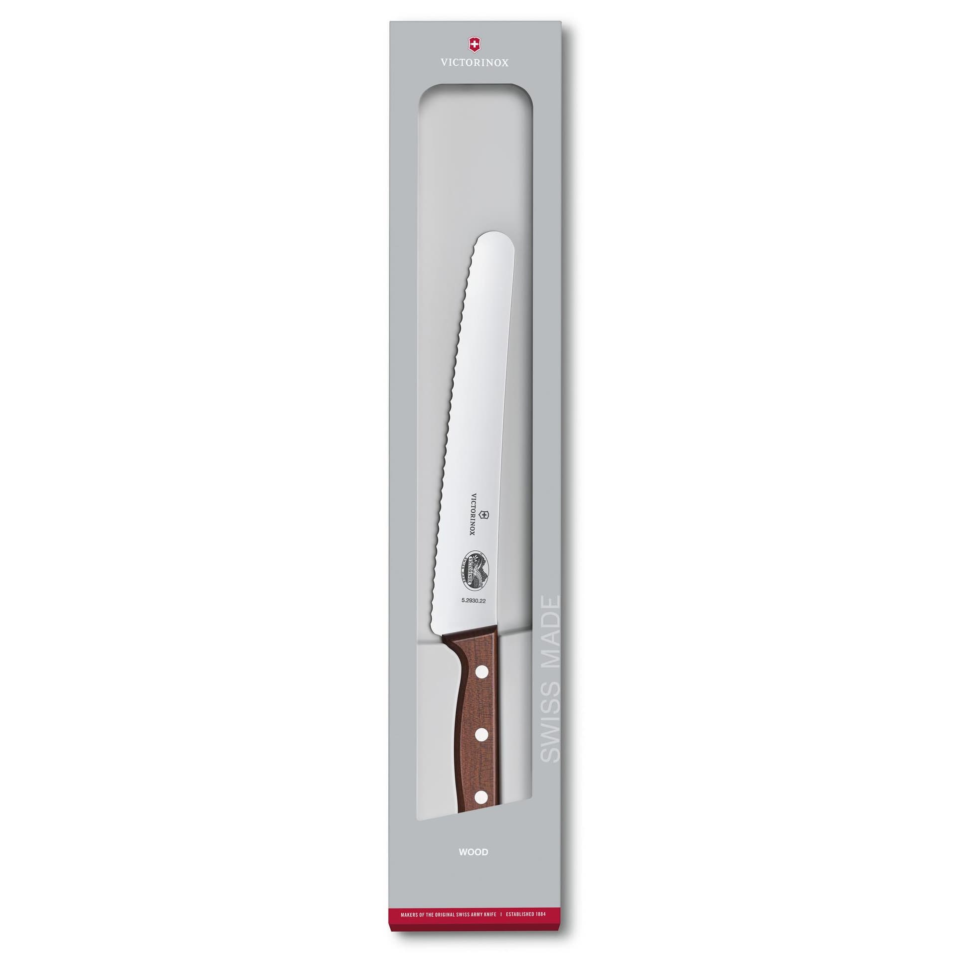Wood Bread & Pastry, 8.5" Serrated, Round Blade