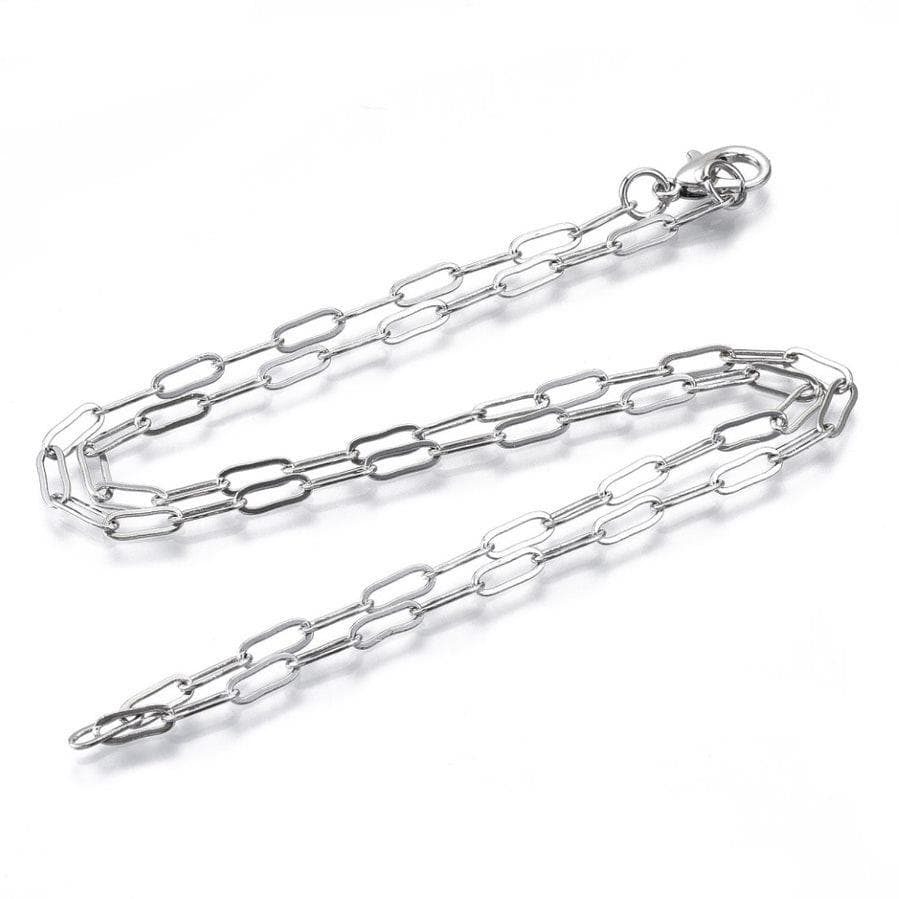Petite Paperclip Silver Necklace