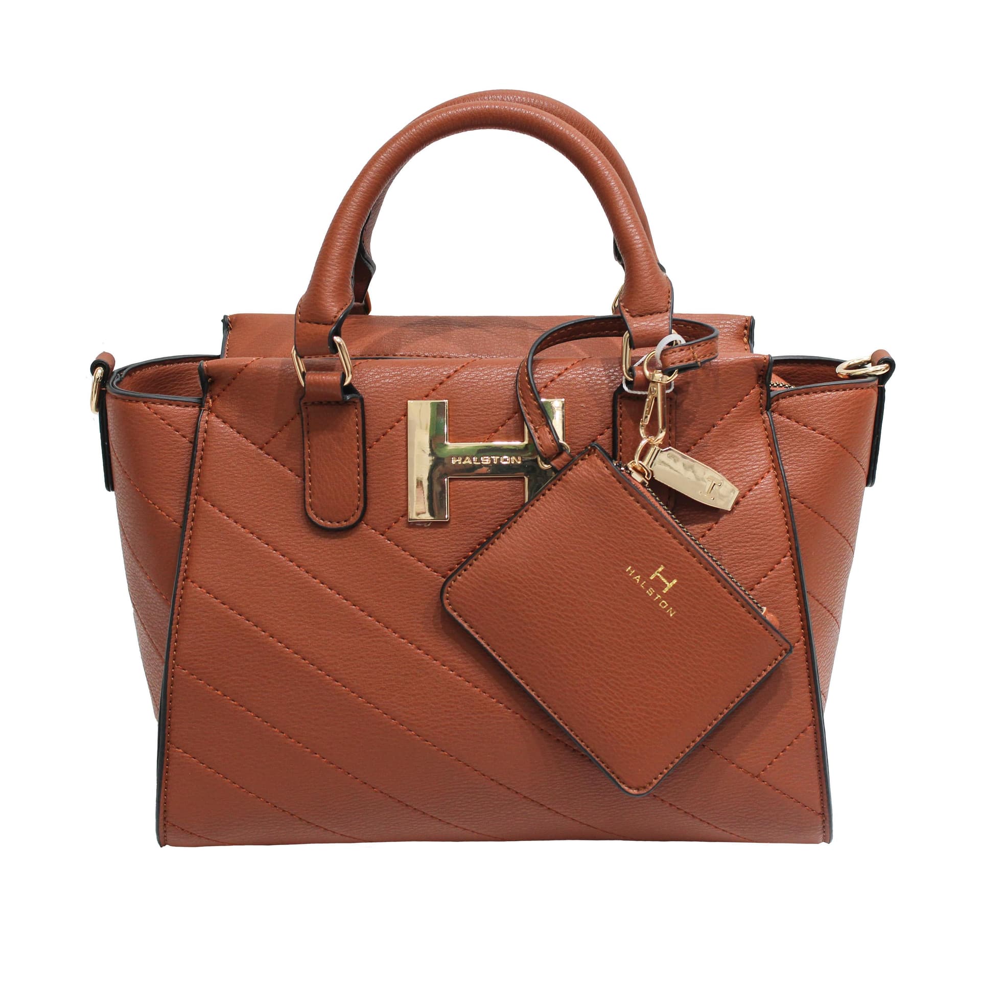 Quilted Satchel - Tan