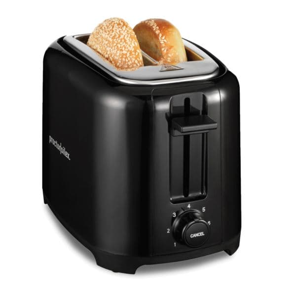2 Slice Wide Slot Toaster Black