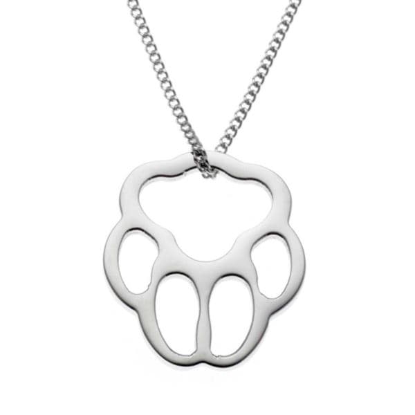 Joyful Sentiments Large Paw Print Pendant Necklace