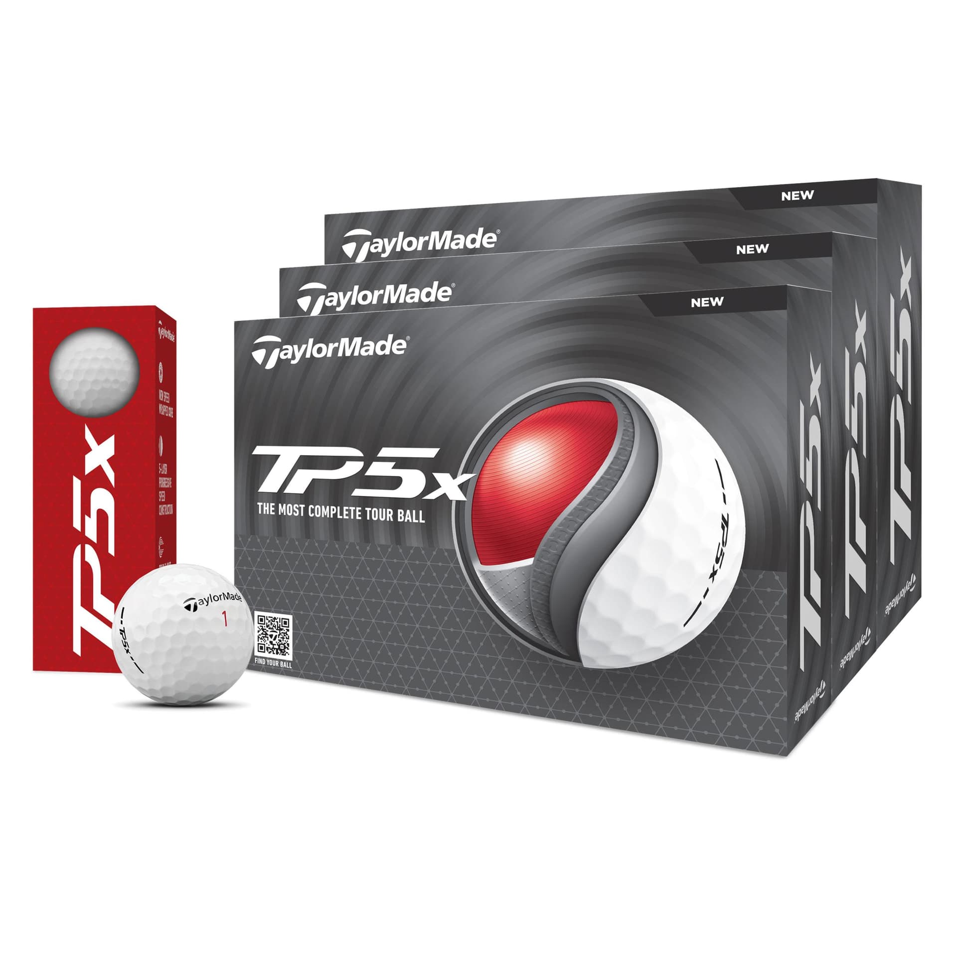 TaylorMade TP5x White Golf Ball Kit - 3 Dozen
