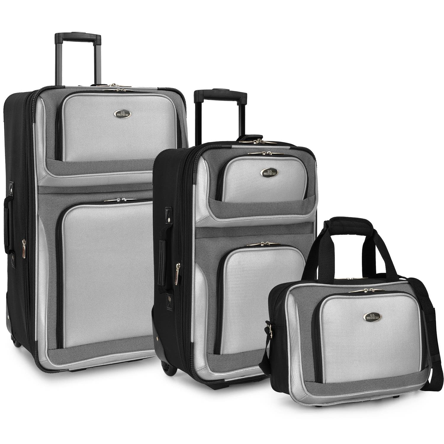 New Yorker 3-Piece Rolling Luggage Set, Red